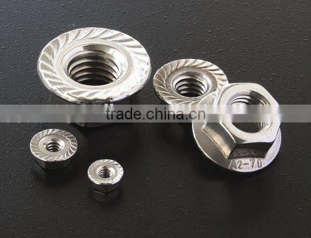 STAINLESS STEEL DIN6923 HEXAGON NUTS WITH FLANGE