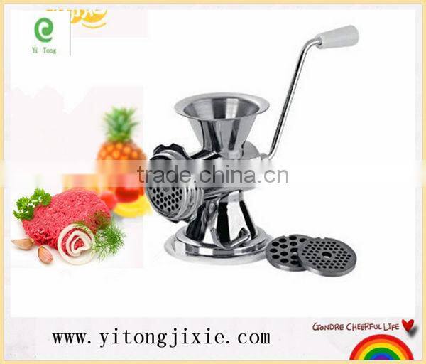 Cheap Price China factory manufacturer home use manual meat grinder with wheel