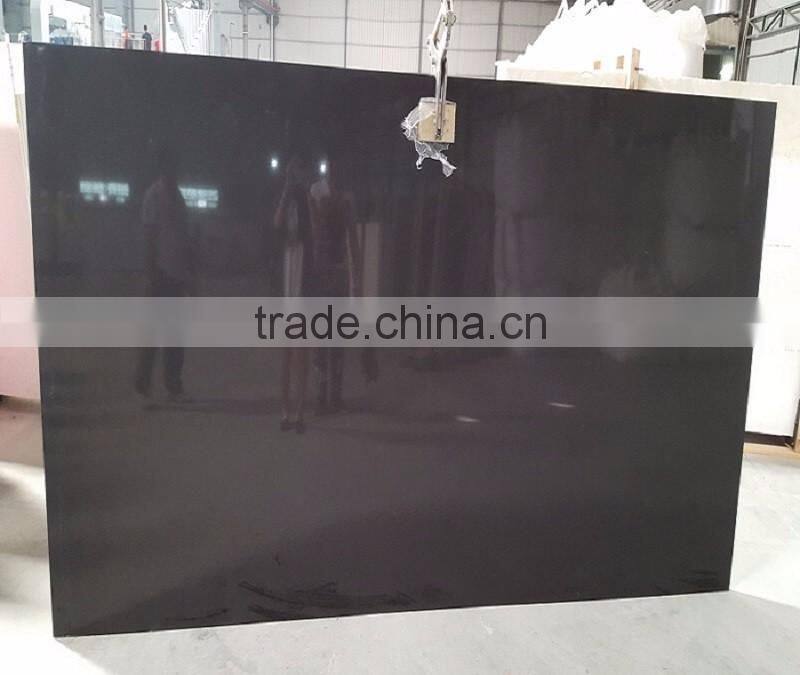 Artificial black quartz stone countertop
