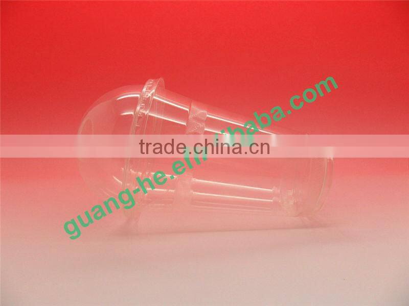 Disposable16oz transparent biodegradable Plastic PLA(polylactic acid) ice cream cup/transparnt plastic cup