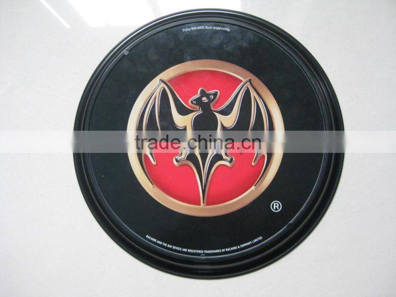 PP/PS/ABS Dia 37cm *2.6cm Plastic round snack serving tray/anti-skid anti-slip tray