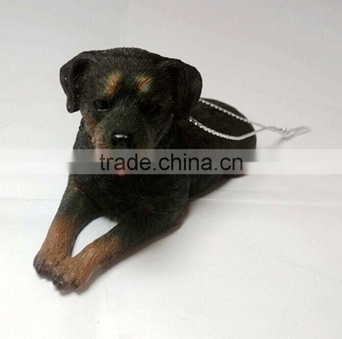 Rottweiler dog Romania resin christmas tree decoration