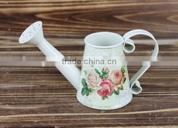2015 new design paper decal metal craft watering can made in china wholesale