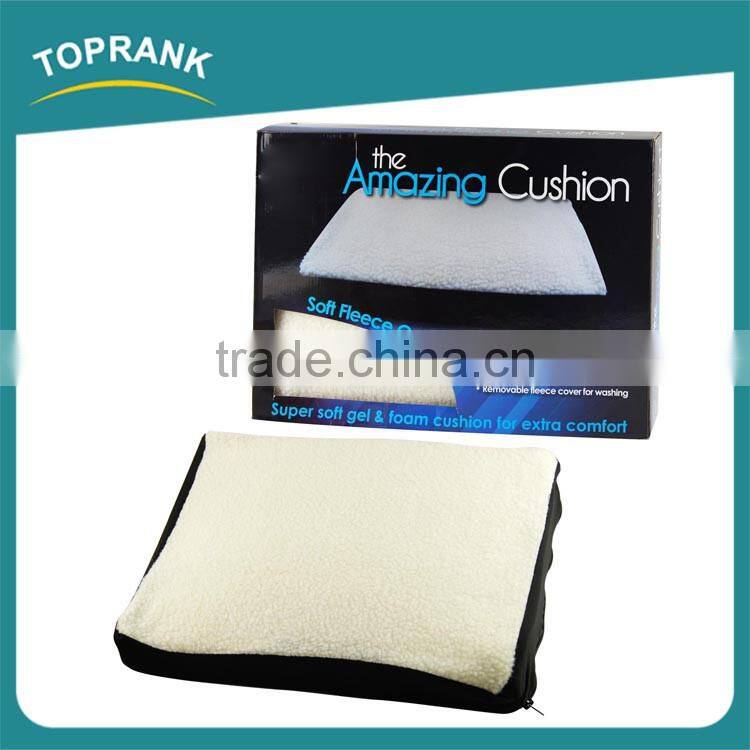 New design office super soft comfort gel foam chair cushion with fleece cover