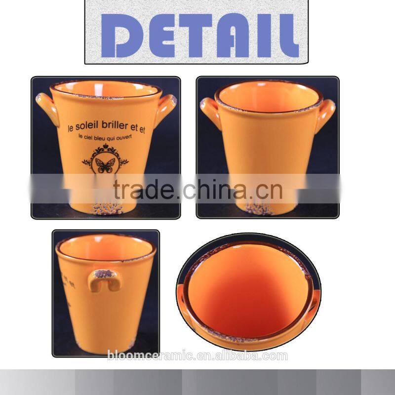 Popular shape unique ceramic pot,garden plant,cheap flower pot
