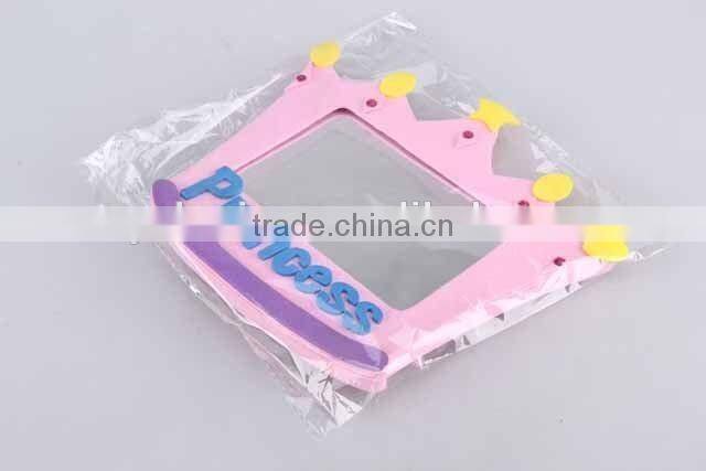 Cartoon human shaped EVA mirror creative design flower/crown shaped mirror