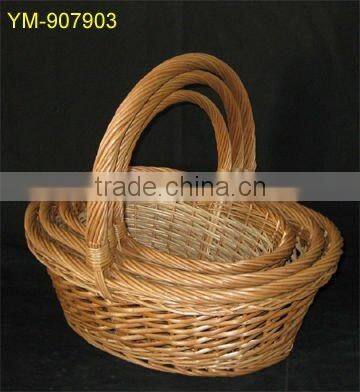 mini oval wicker baskets with handles