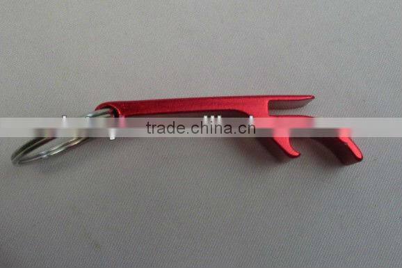 hot sale good quality aluminum bottle opener keychain/ metal keyring bottle opener