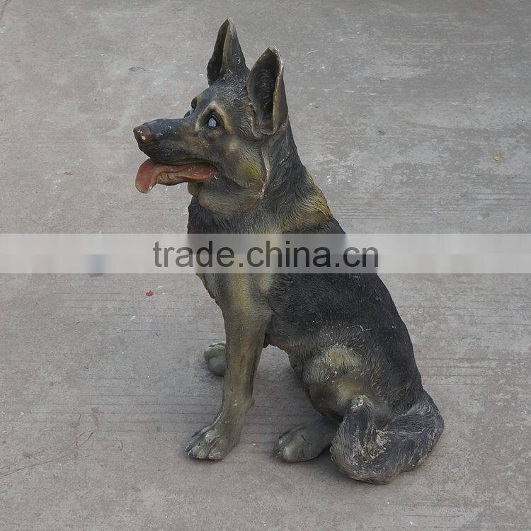 Customized life-size fiberglass dog statue