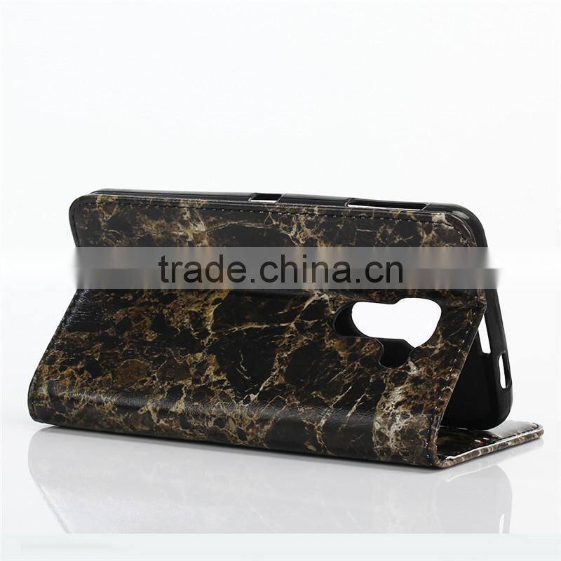 Noble design high quality marble PU card bumper/pocket cell phone case for Blackberry DTEK60