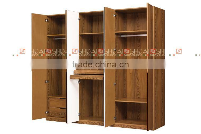 Modern wooden bedroom clothes almirah for home F-815