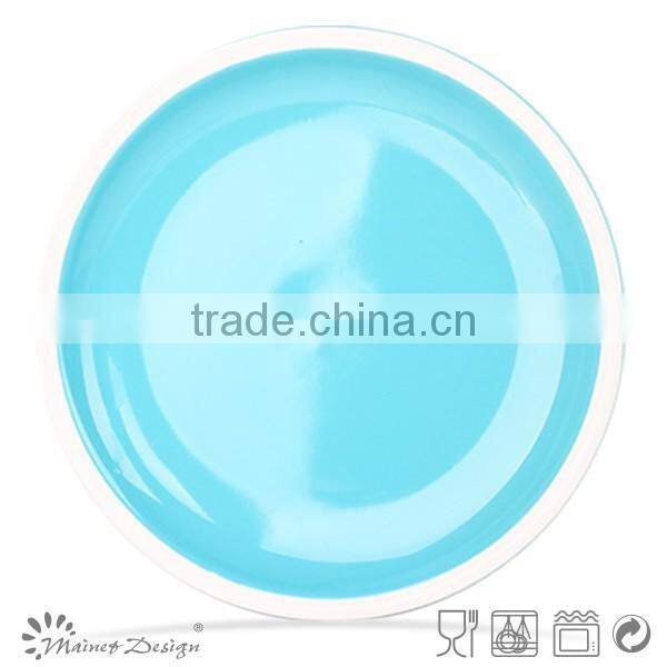 bi-color ceramic dinner plate dishes