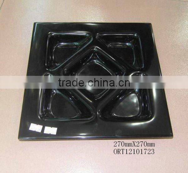 hot melt square buffet glass plate