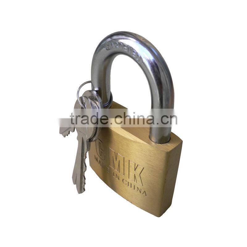 ARC type brass padlock, keyed alike