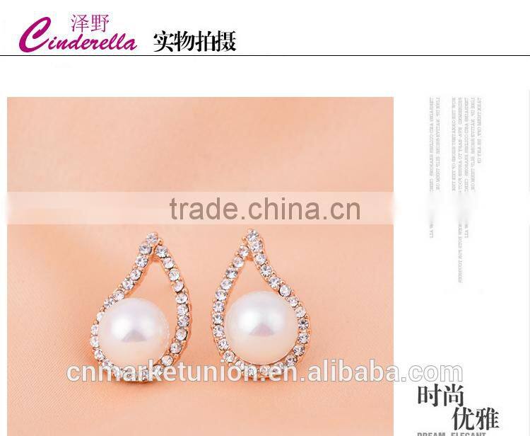 china factory earrings wholesale hot sale women charm pearl earring