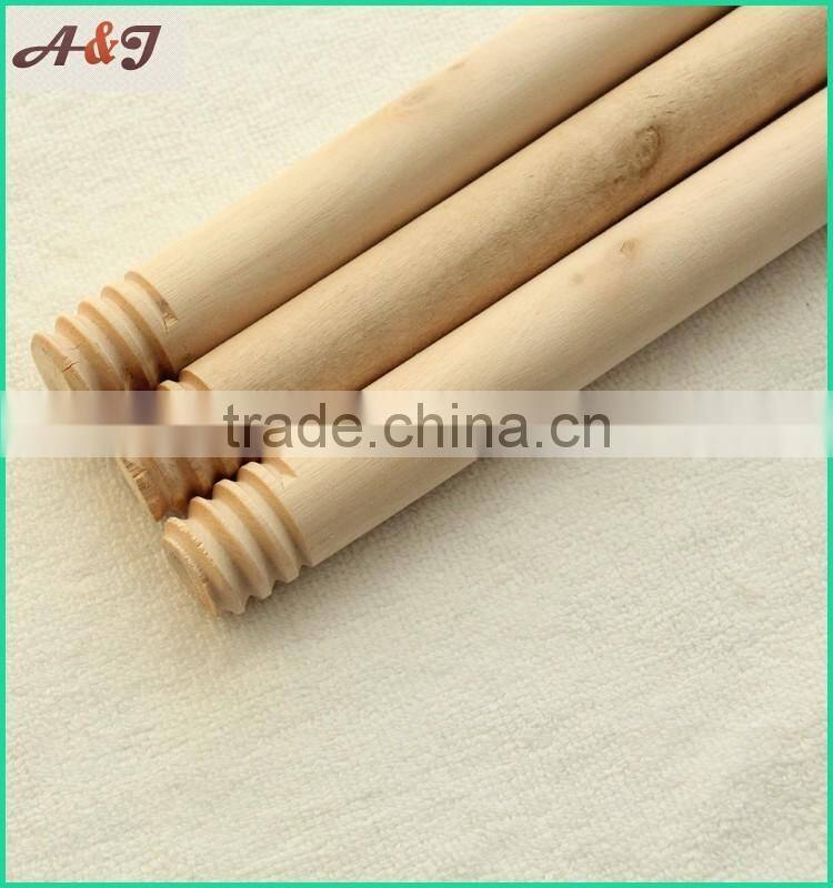 plain wood stick, broom stick with italian thread