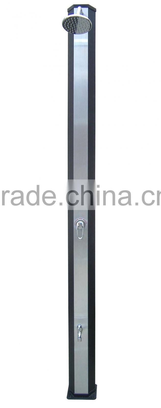 Wood Outdoor Solar Shower Faucet