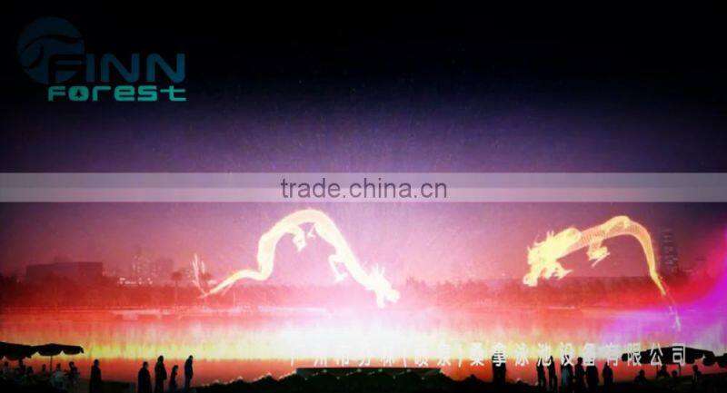 Big fountain movie water screen for projector