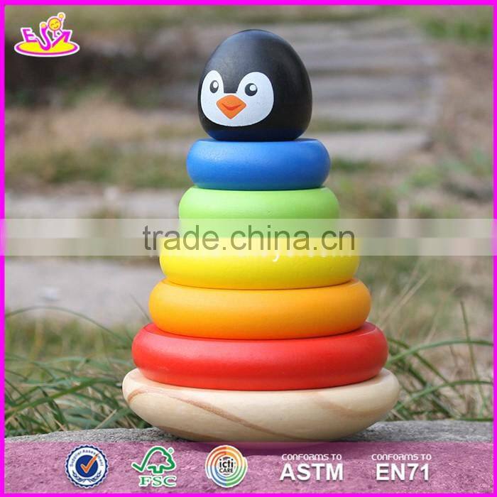 Girl Rainbow Stacker wooden educational toys for toddlers W13D135-S