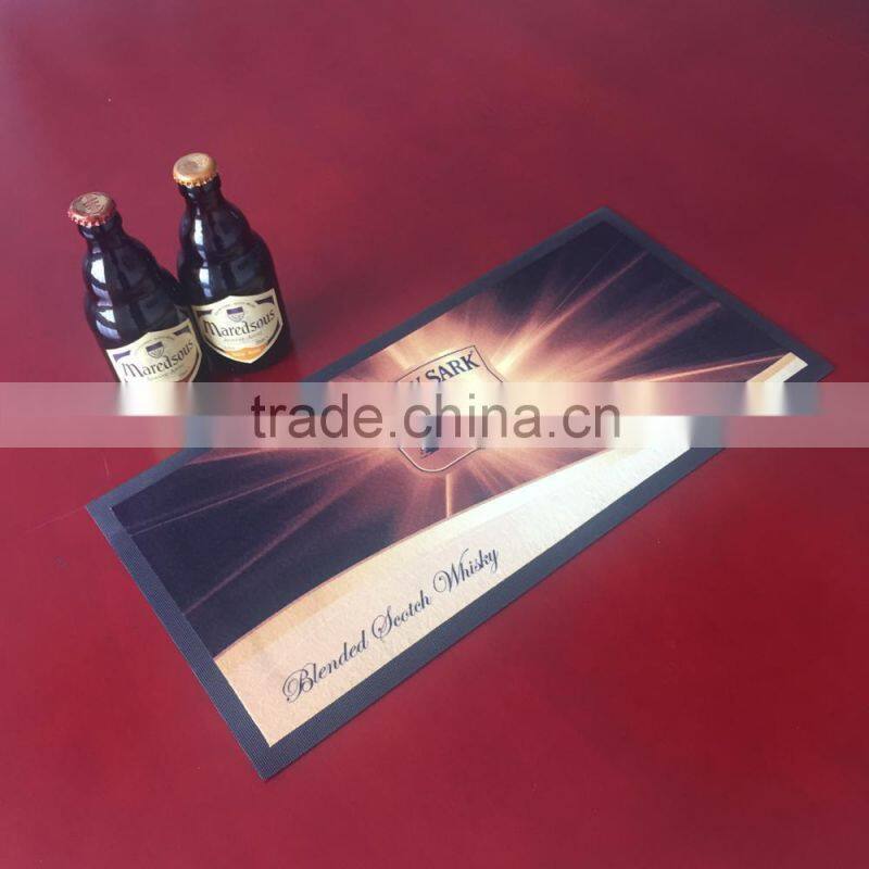 customized bar runner non-woven rubber bar mat