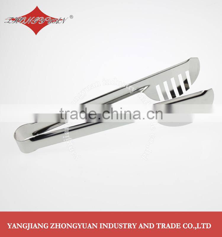 Food grade 7.5-Inch stainless steel food tong for kitchen accessory