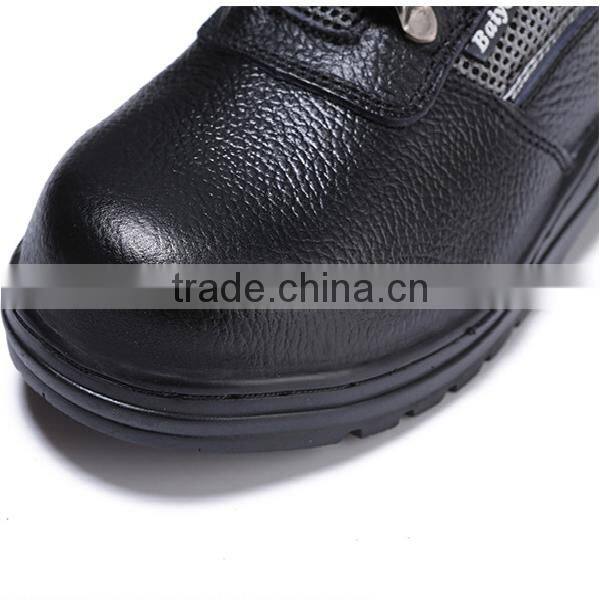 Labor Protective Rubber Sole Man leather safety shoe
