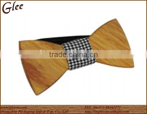 handmade wooden craft custom logo wooden bow tie