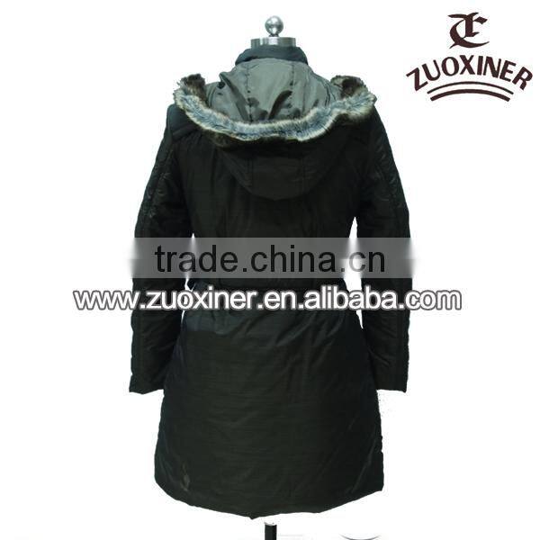 2014 european style women knee length winter clear coat