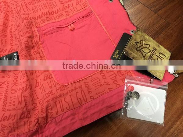 women wind-proof jackets 100%cotton long style stock clothing, stocklots garments