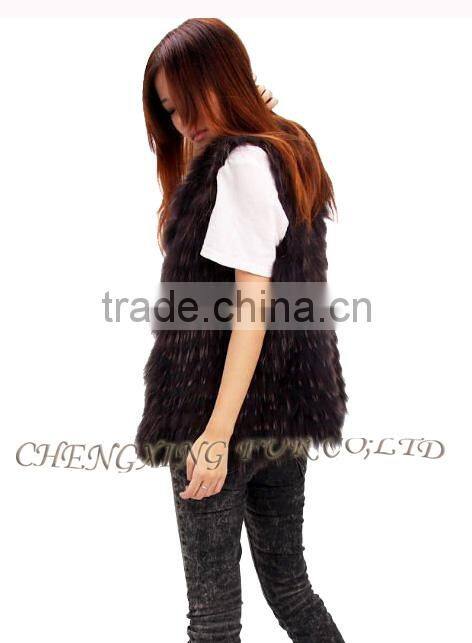 CX-G-B-110A Funny Fashion Womens Clothing Real Raccoon Fur Costume