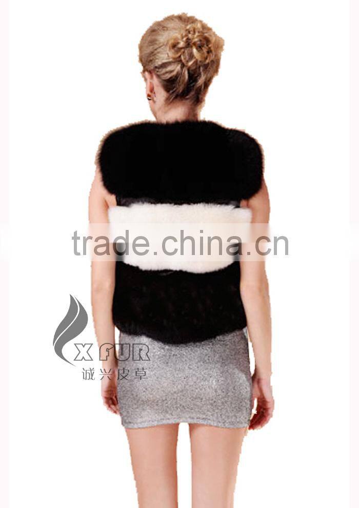 CX-G-B-115C European Fashion Genuine Fox Fur Vest