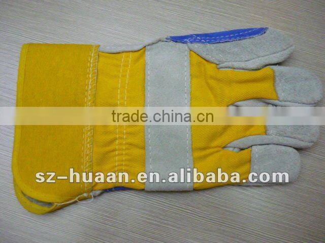 Leather hide welding glove, leather glove, working glove