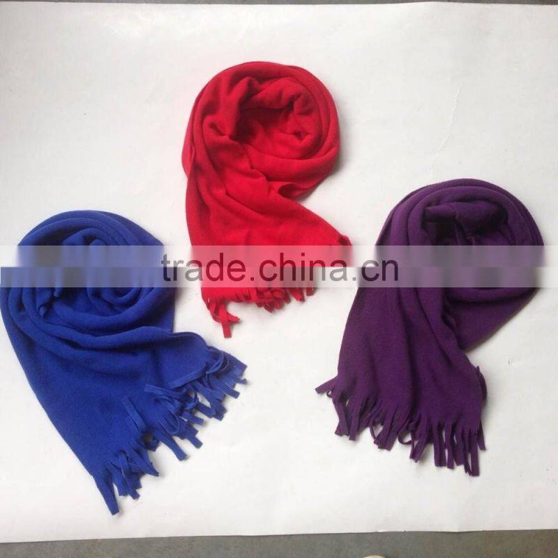 Acrylic pure color fashion winter knitting scarf factory