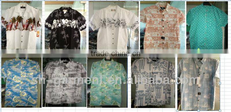 Men's sail boat multi color printed Hawaiian shirt