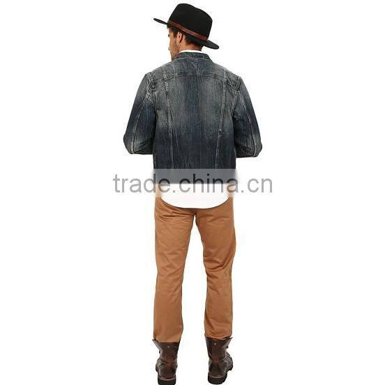 men fashion denim cotton jacket street wear custom your own design