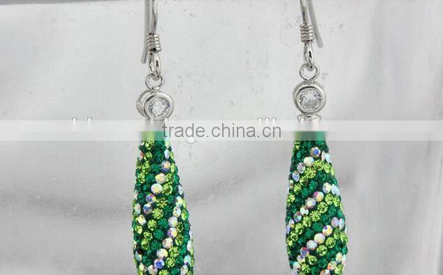 Fashionable studded with diamond pendant earrings.A birthday present