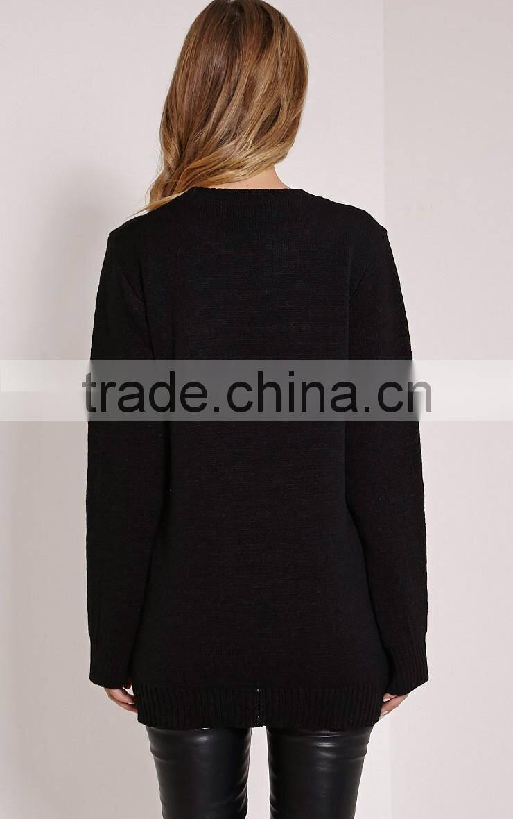 Customized new fashion christmas sweater with round neck