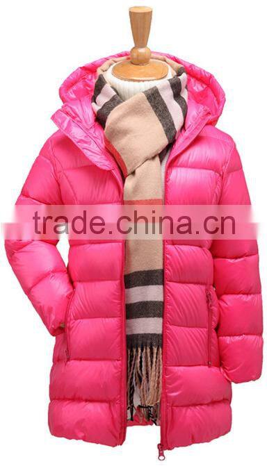wholesale custom high quality girls long duck filled winter waterproof&windproof warm down coat