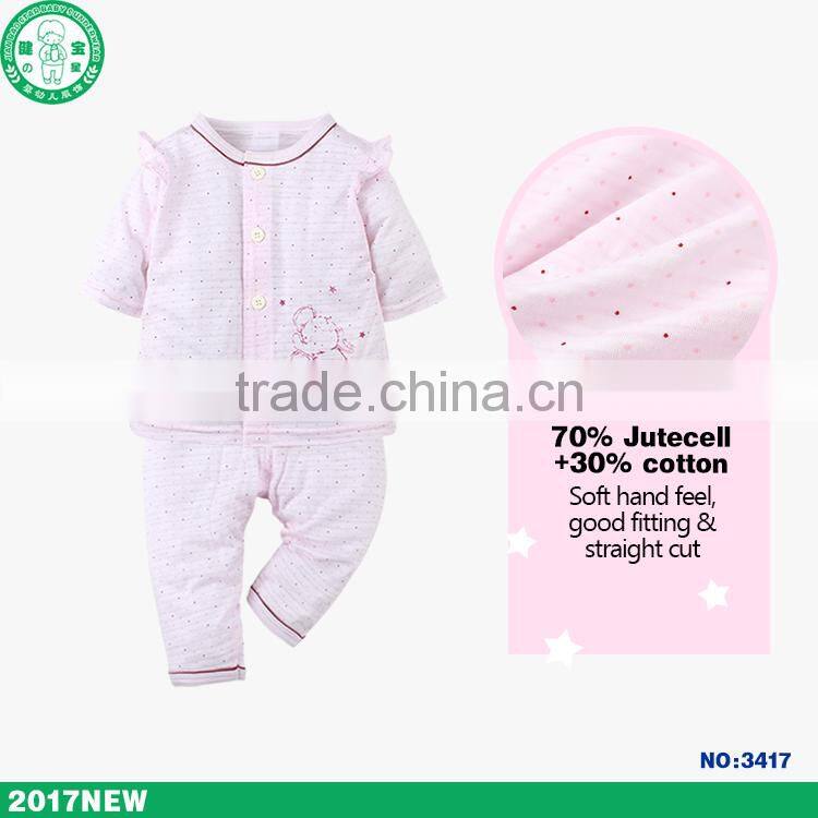 Best selling pretty cute bamboo fiber kids clothing with 2 pcs children clothes set