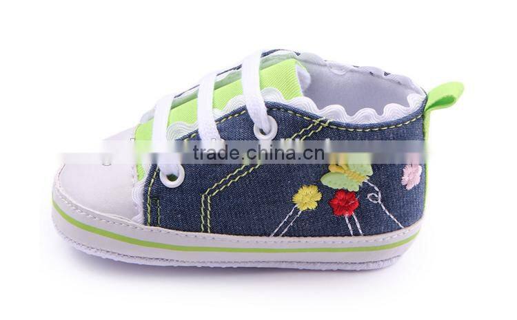 Ruffles infant toddler mori girl's sneaker soft bottom