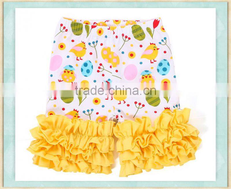 Wholesale cotton short shorts icing ruffle summer comfortable kids hot sale shorts