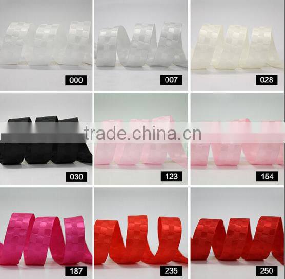 hi-ana ribbon 151 Fresh idea design fancy pretty blue color plaid ribbon for decoration in hot