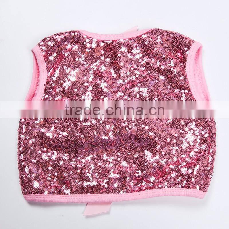 New Autumn baby Sequin vest and sequin handband Costumes for kids