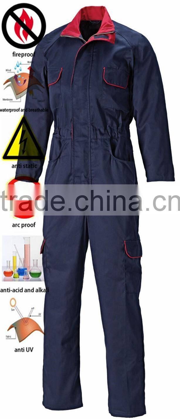 2016 Blue Acid Resistant Anti Fire Coverall Workwear