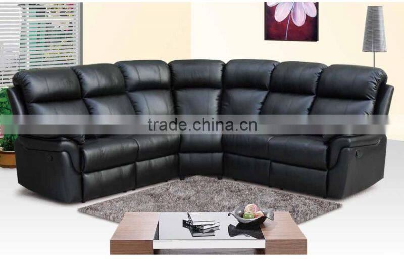 living room recliner sectional sofa/ Bonded Leather corner sofa
