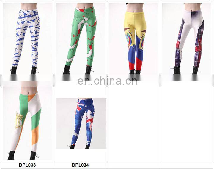 Flag print one size fits all leggings,women gym leggings,gym leggings