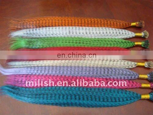 grizzly rooster feathers hair extensions FHE-0310