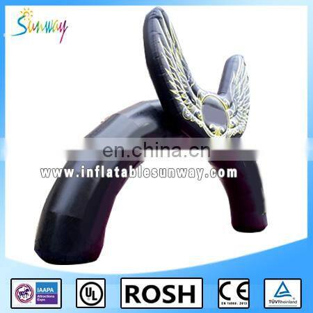 new design attractive eagle black inflatable arch for advertising