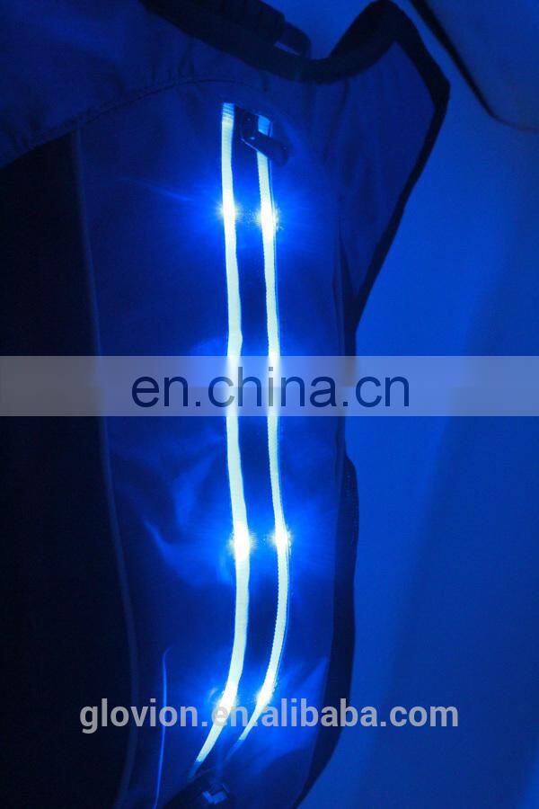 New design USB led light backpack for knight