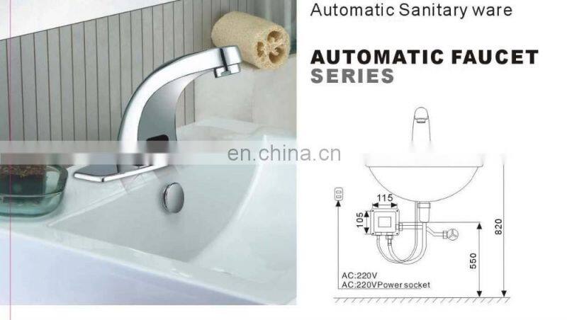 High quality luxury single handle bathroom automatic basin sensor faucet